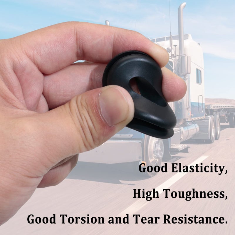 iBroPrat Glad Hand Seal  20pcs Gladhand Washers Rubber Seals Black Gasket Elastic Grommets for Semi Trucks Trailers Brake Air Hose Parts Number 10028 - Image 2